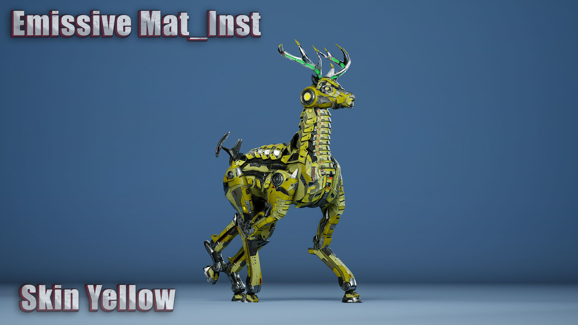 Sci-Fi Deer Low-poly 3D model_4