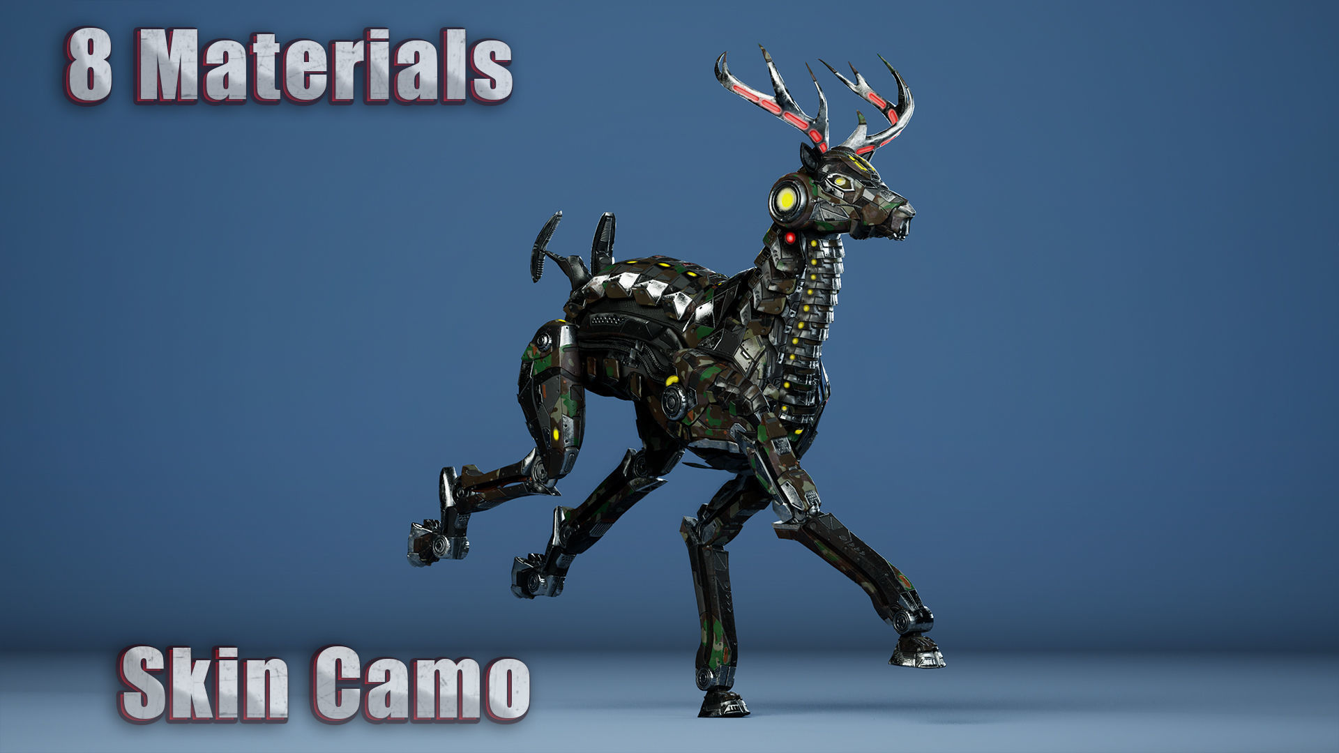 Sci-Fi Deer Low-poly 3D model_5