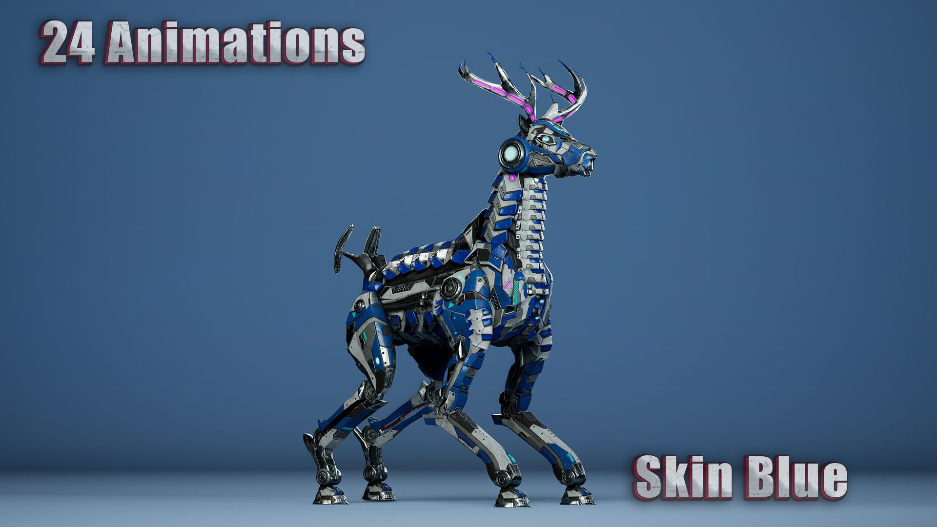 Sci-Fi Deer Low-poly 3D model_2
