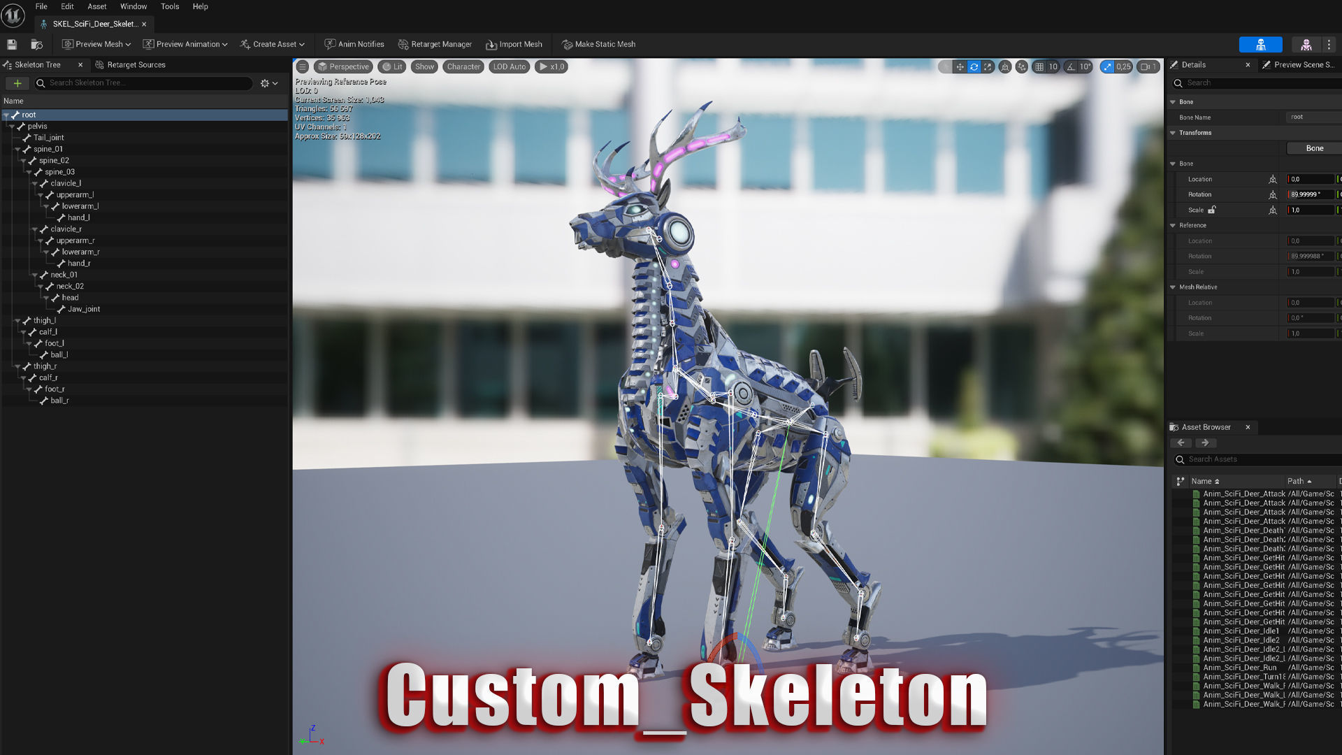 Sci-Fi Deer Low-poly 3D model_6