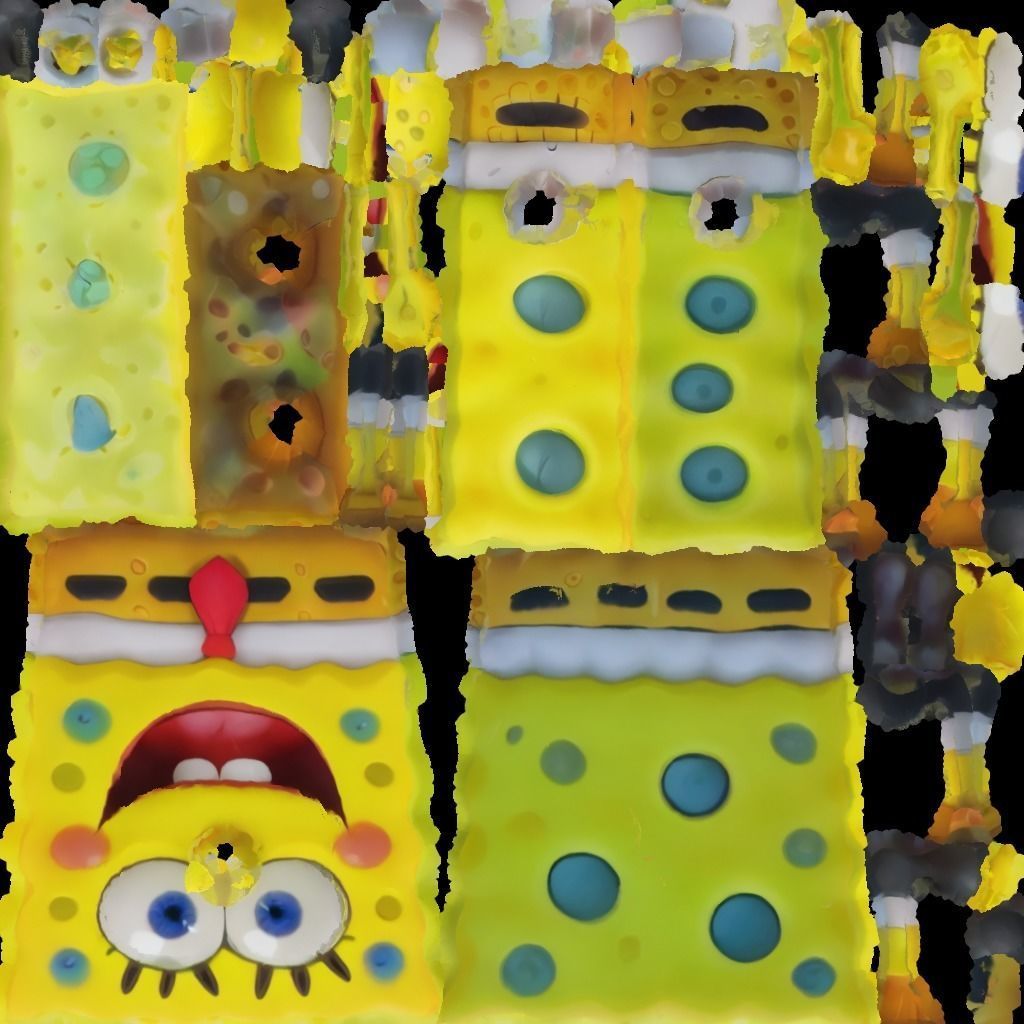 Sponge BOB Low-poly 3D model_5