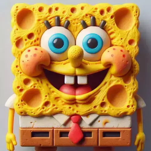 Sponge BOB Low-poly 3D model