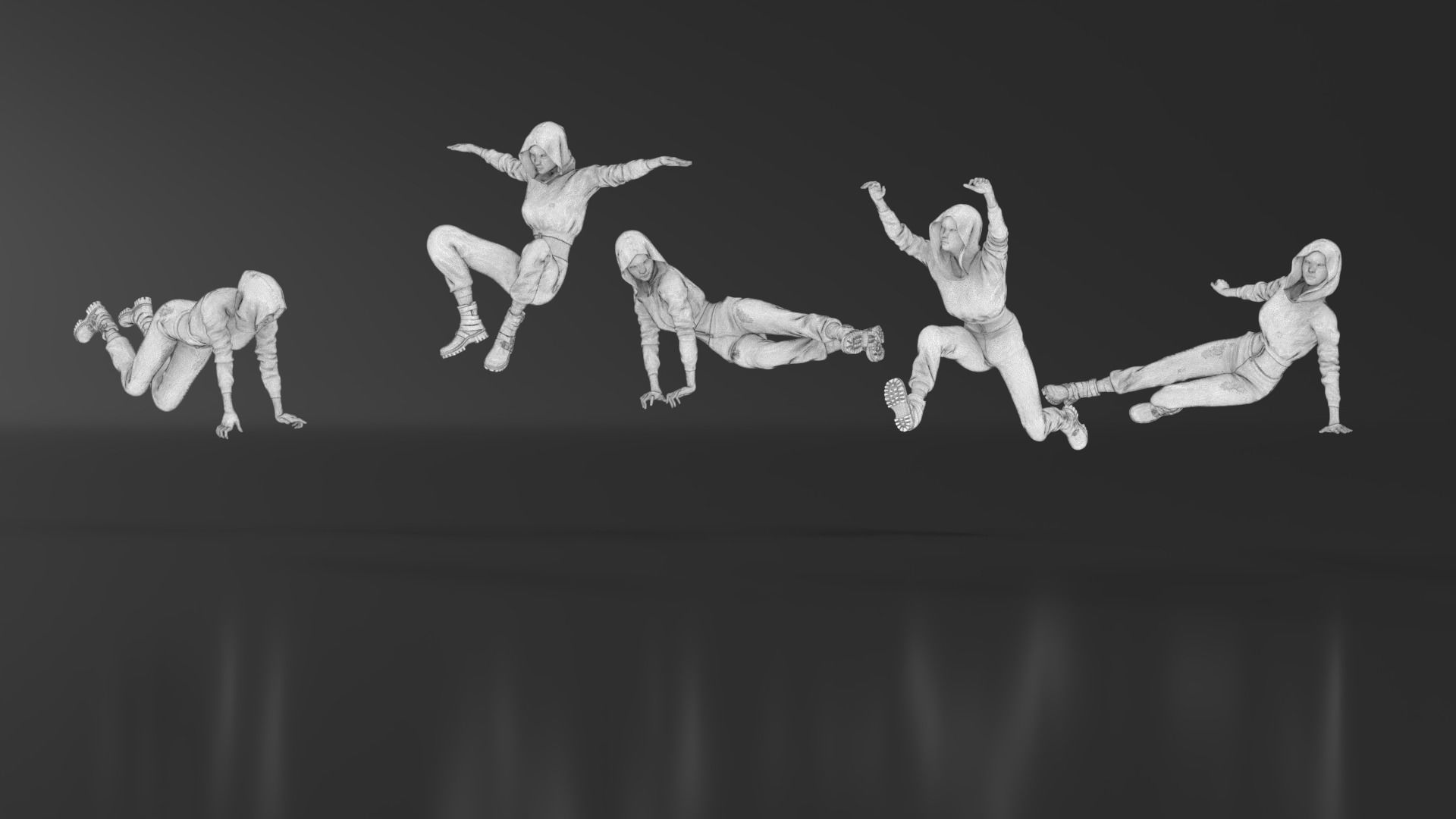 Parkour Girl 02 3D print model_10