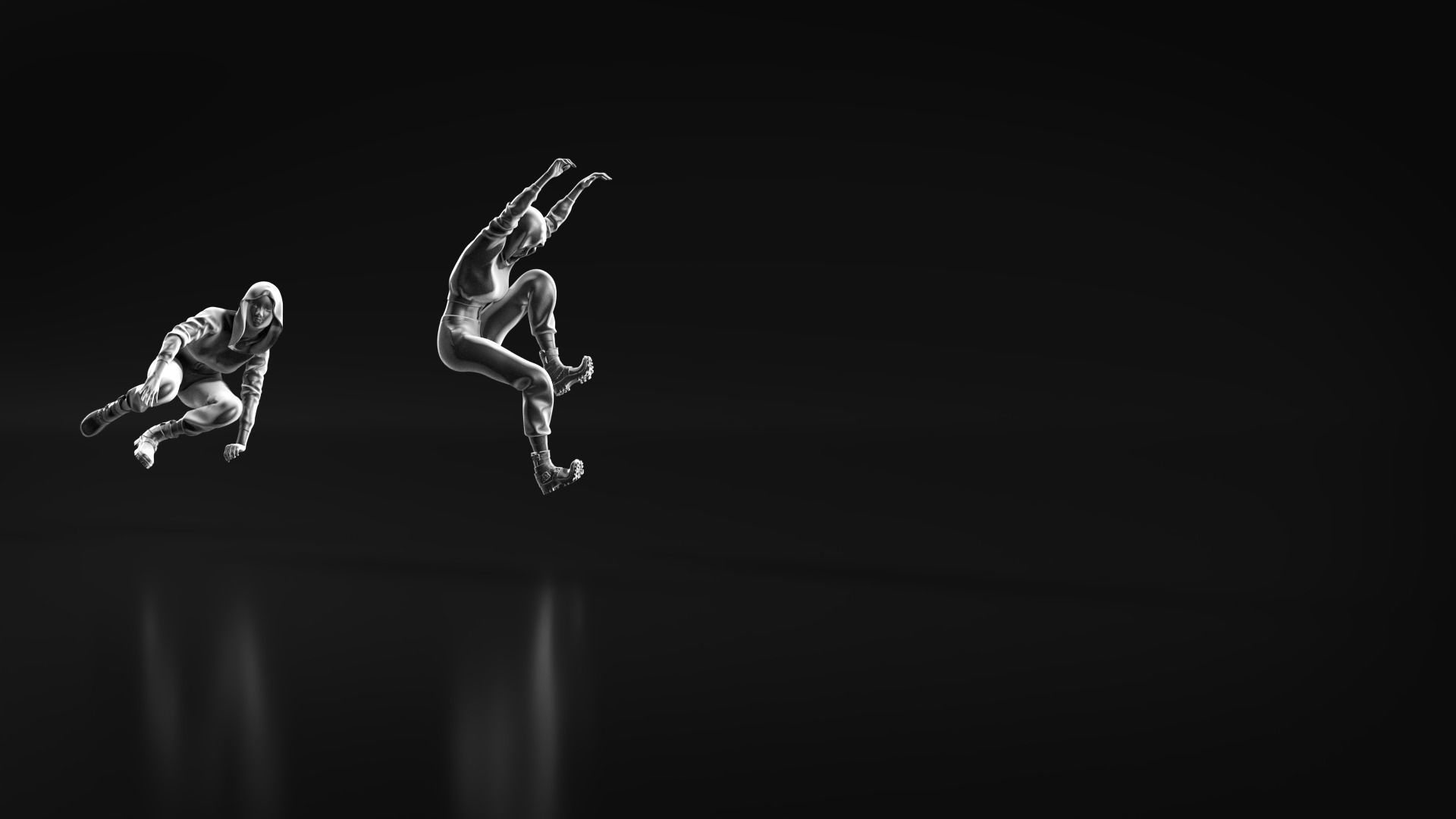 Parkour Girl 02 3D print model_8