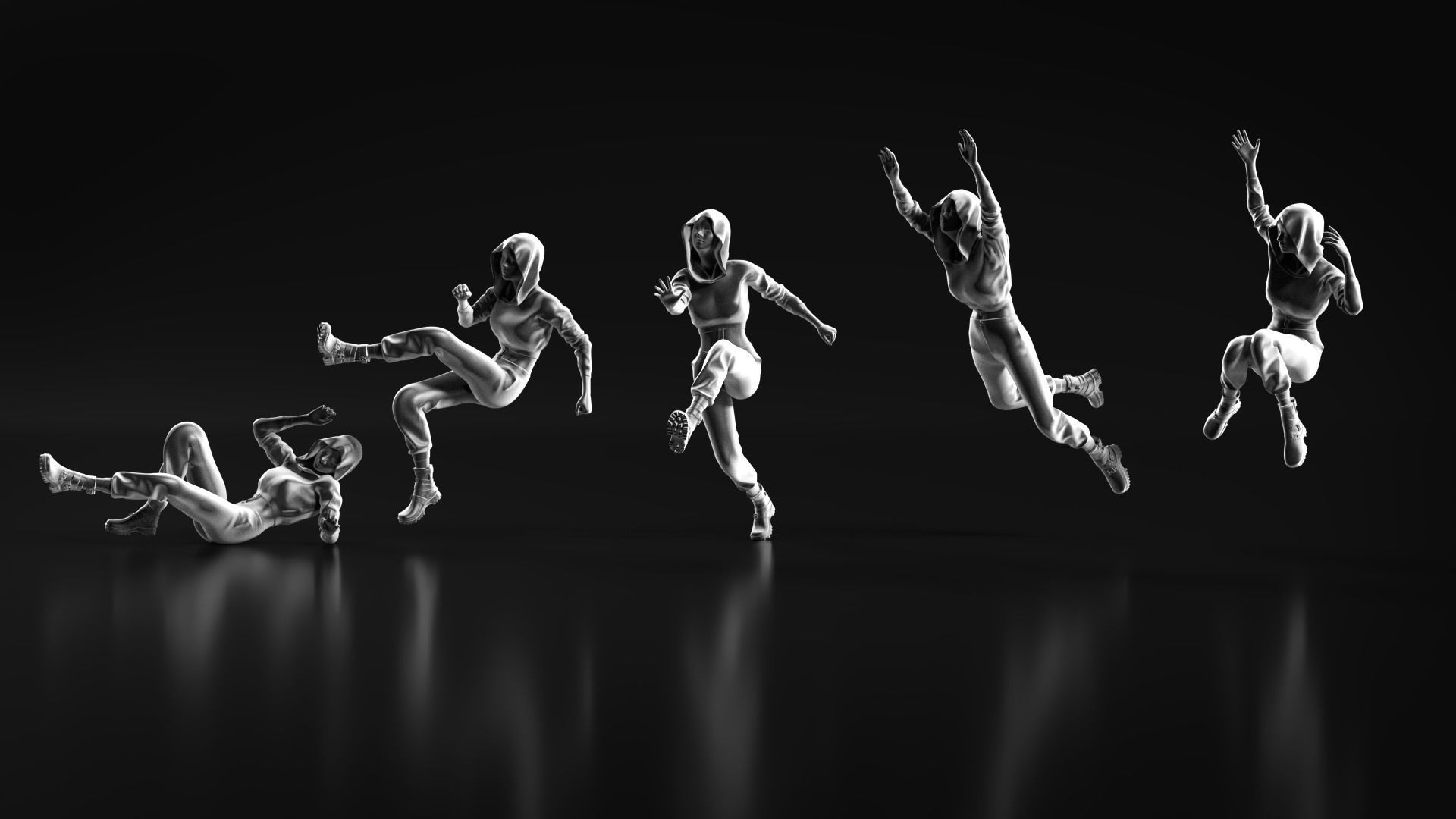 Parkour Girl 02 3D print model_6