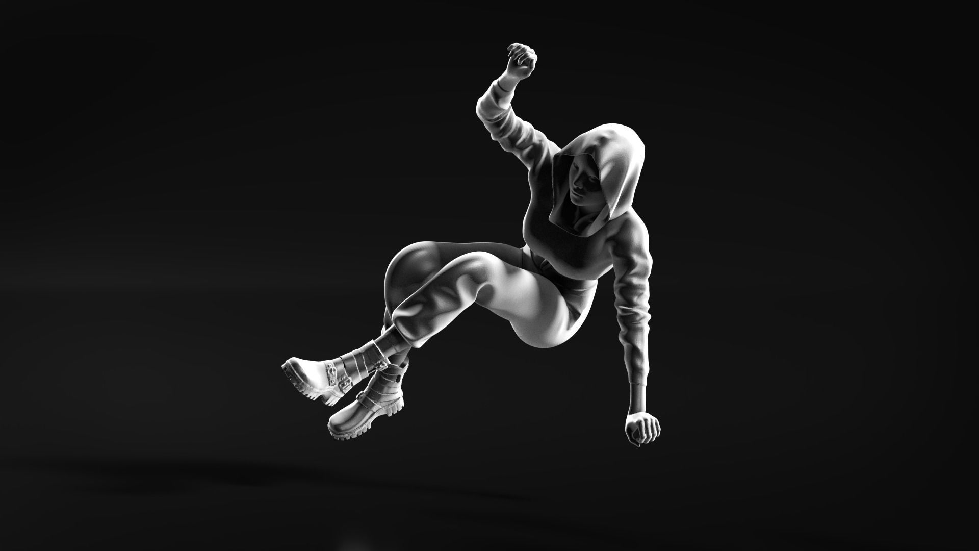 Parkour Girl 02 3D print model_9