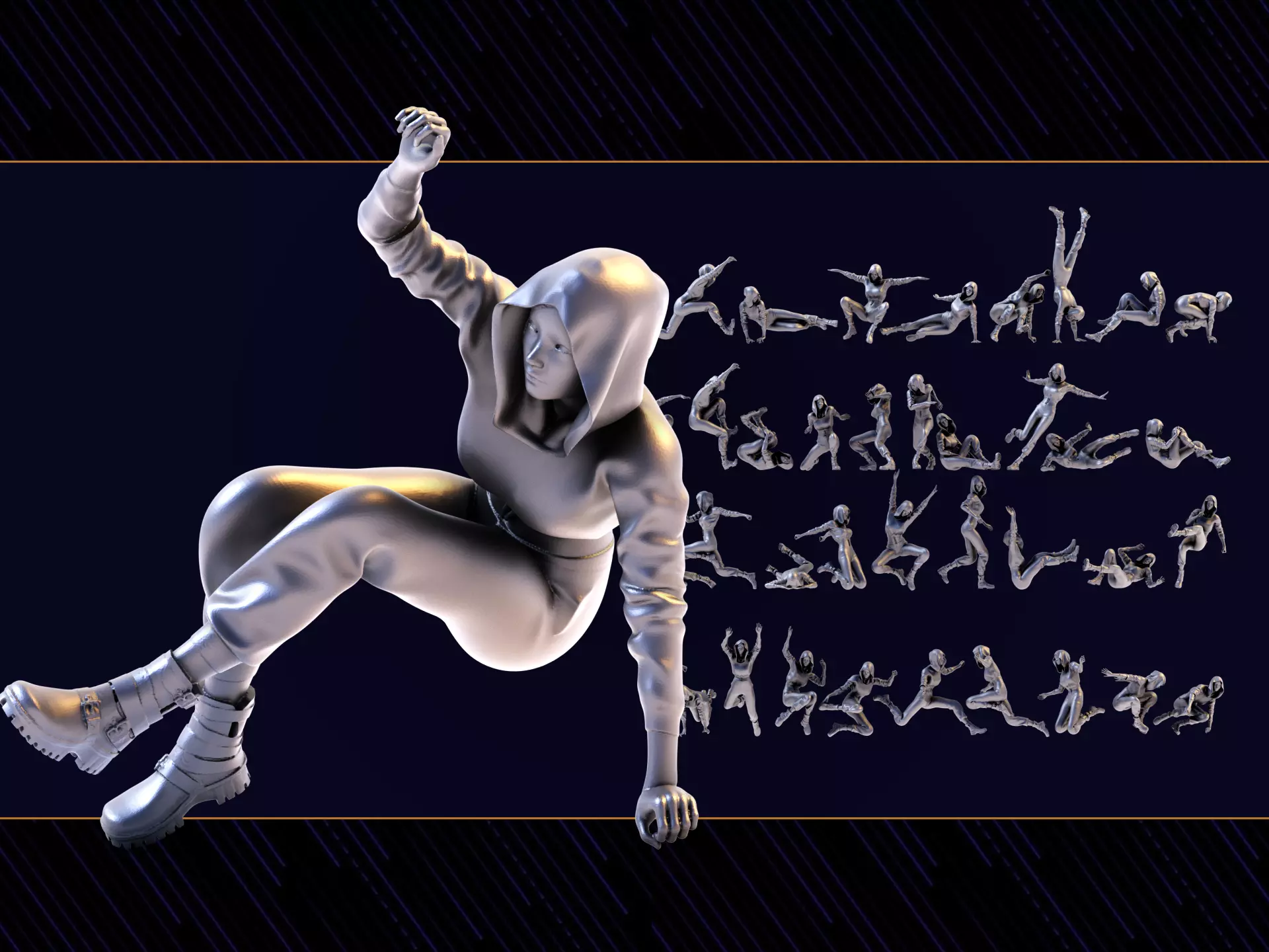 Parkour Girl 02 3D print model