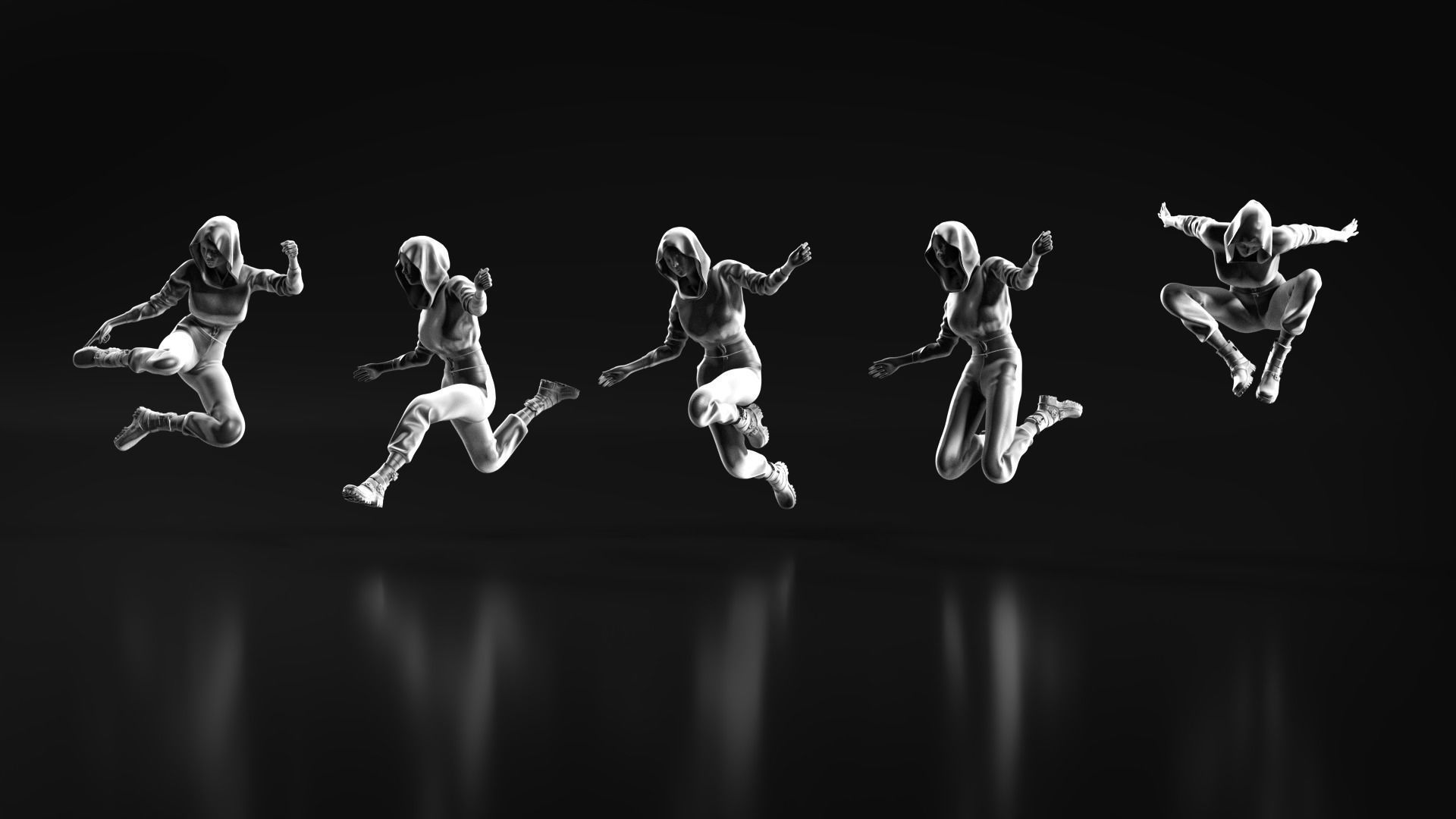 Parkour Girl 02 3D print model_7