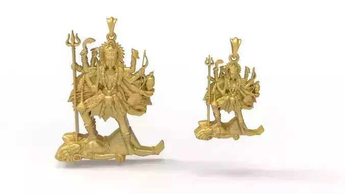 Kali Mata Pendant 3Dprint file 3D print model
