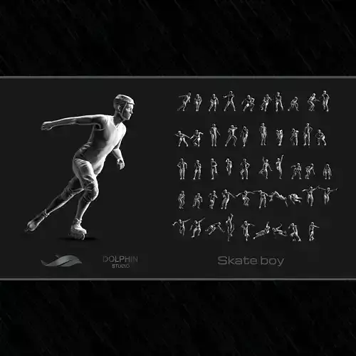 Skate boy 3D print model