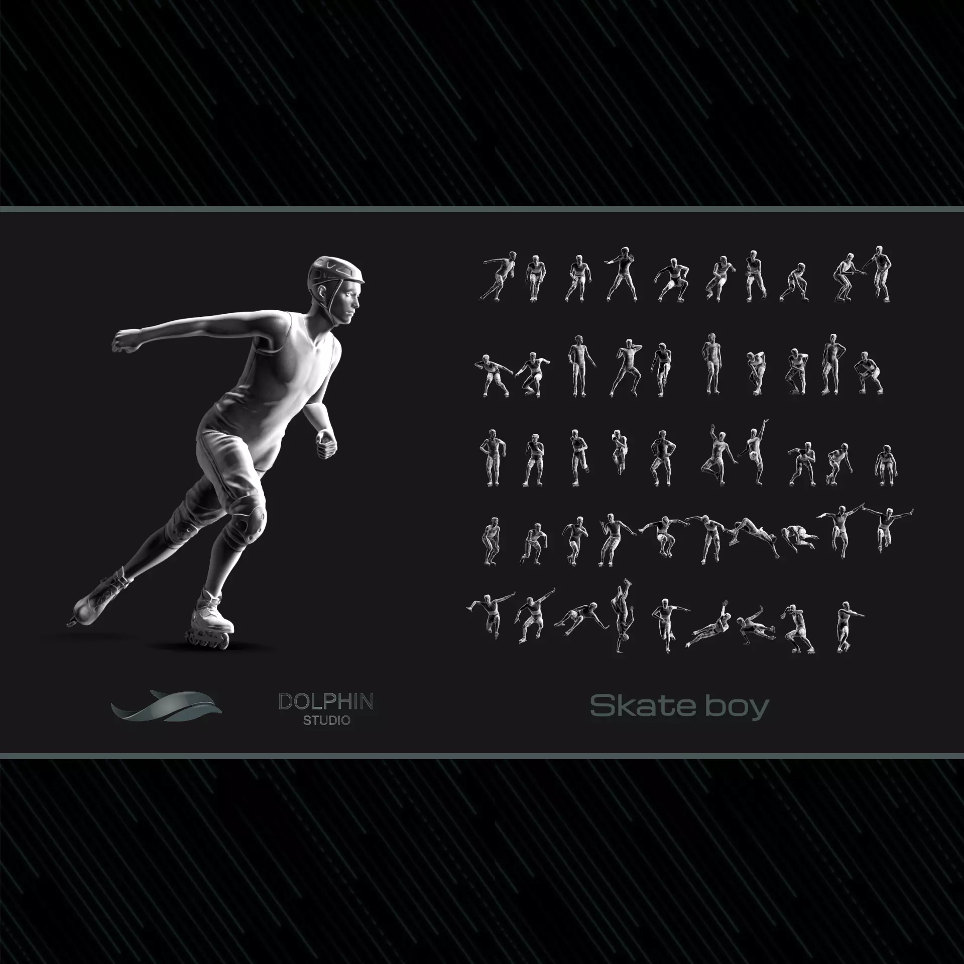 Skate boy 3D print model_0