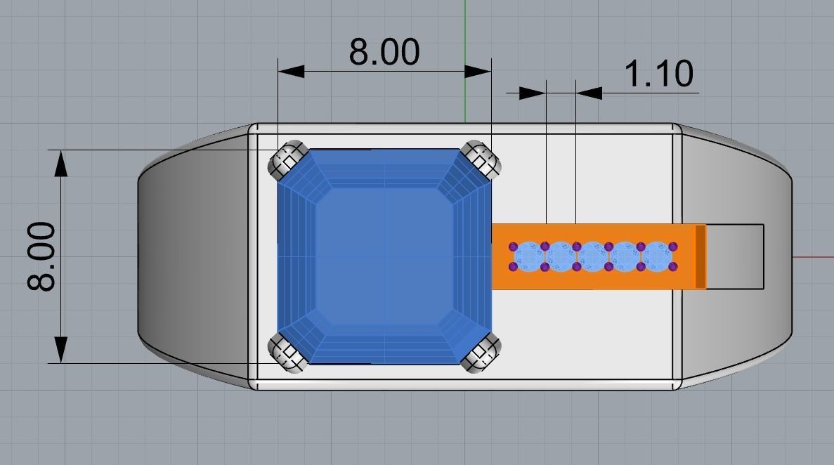 Ring gold 3D print model_4