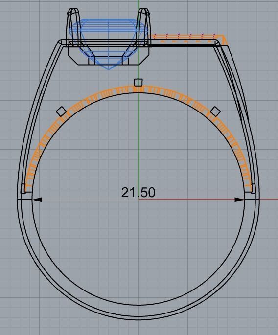 Ring gold 3D print model_3