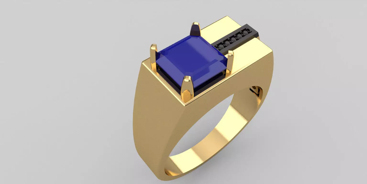 Ring gold 3D print model_0