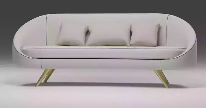 Round Curved Shaped Sofa