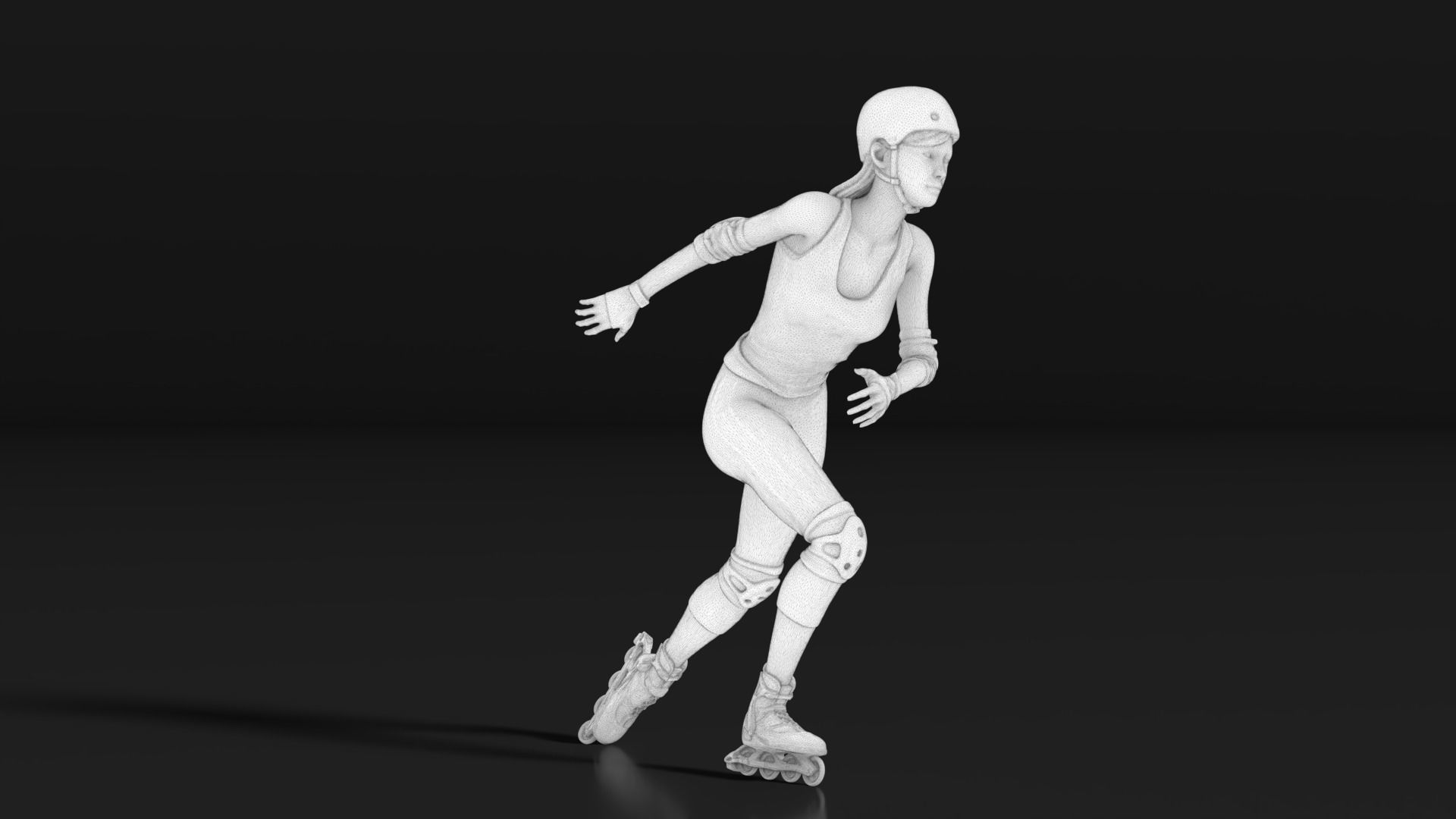 Skate Girl 02 Free 3D print model_22