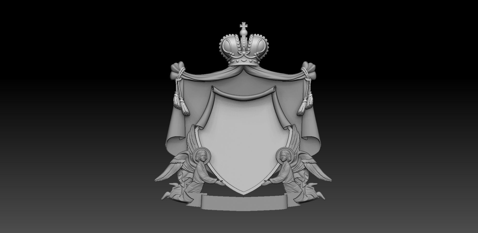 COAT OF ARMS Orthodox angels   3D print model_4