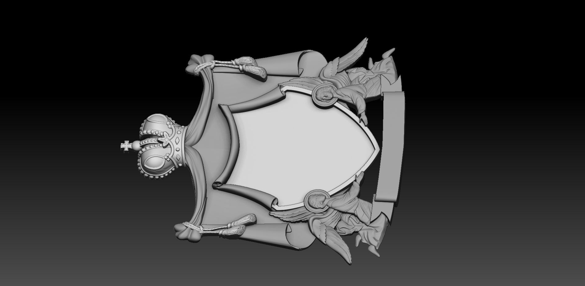 COAT OF ARMS Orthodox angels   3D print model_3