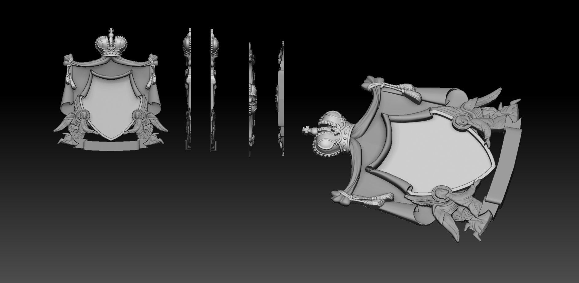COAT OF ARMS Orthodox angels   3D print model_2