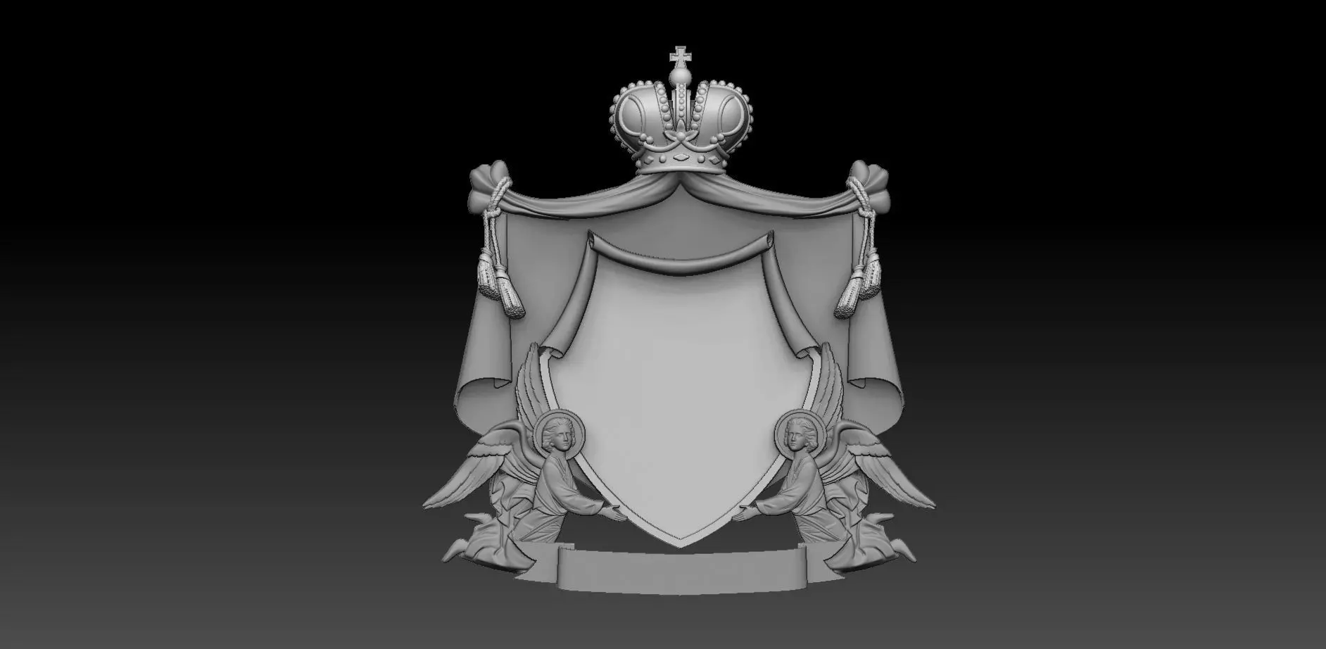 COAT OF ARMS Orthodox angels   3D print model_0