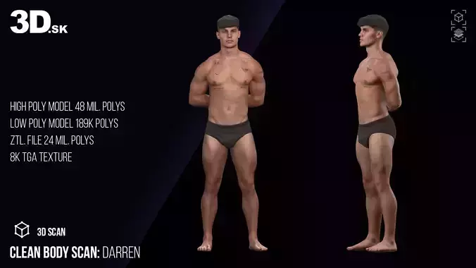 Cleaned 3D Body Scan Darren Underwear