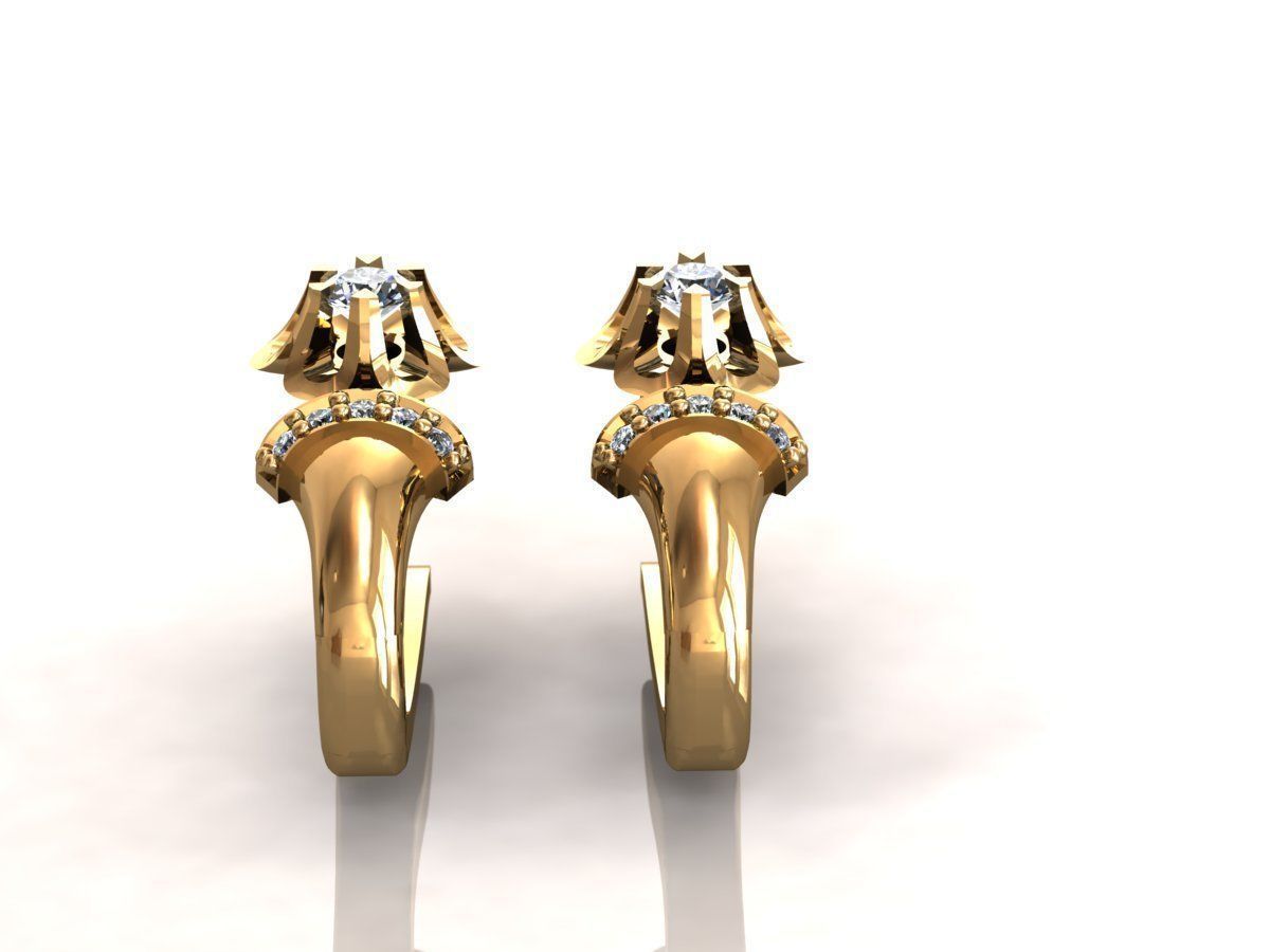 Tulip earrings 2 3D print model_6