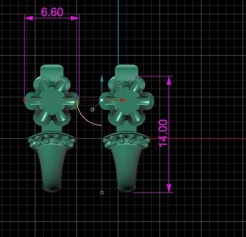 Tulip earrings 2 3D print model_7