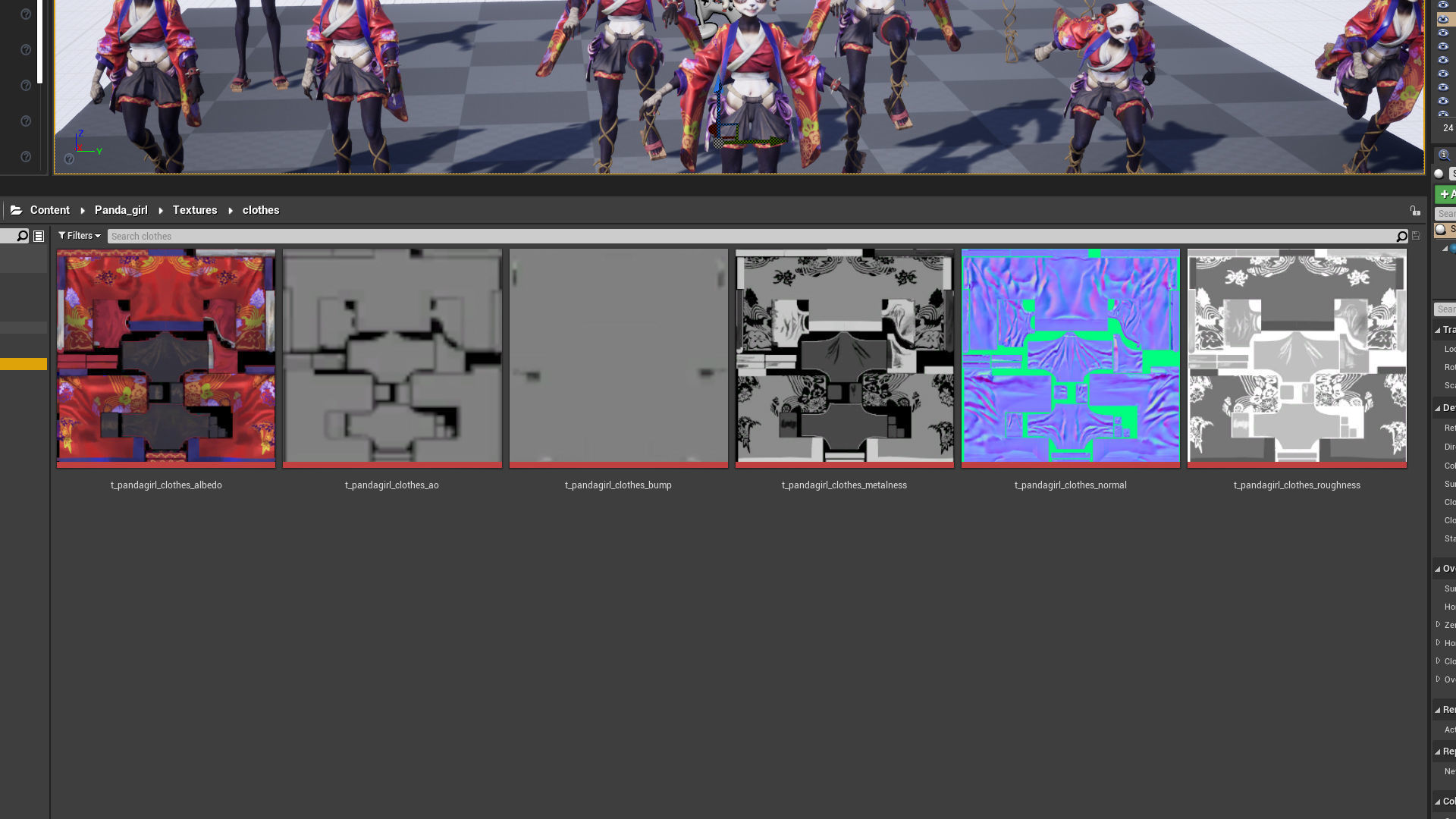 Panda girl Low-poly 3D model_25