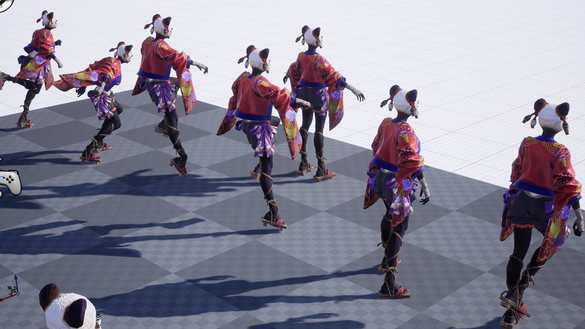 Panda girl Low-poly 3D model_15