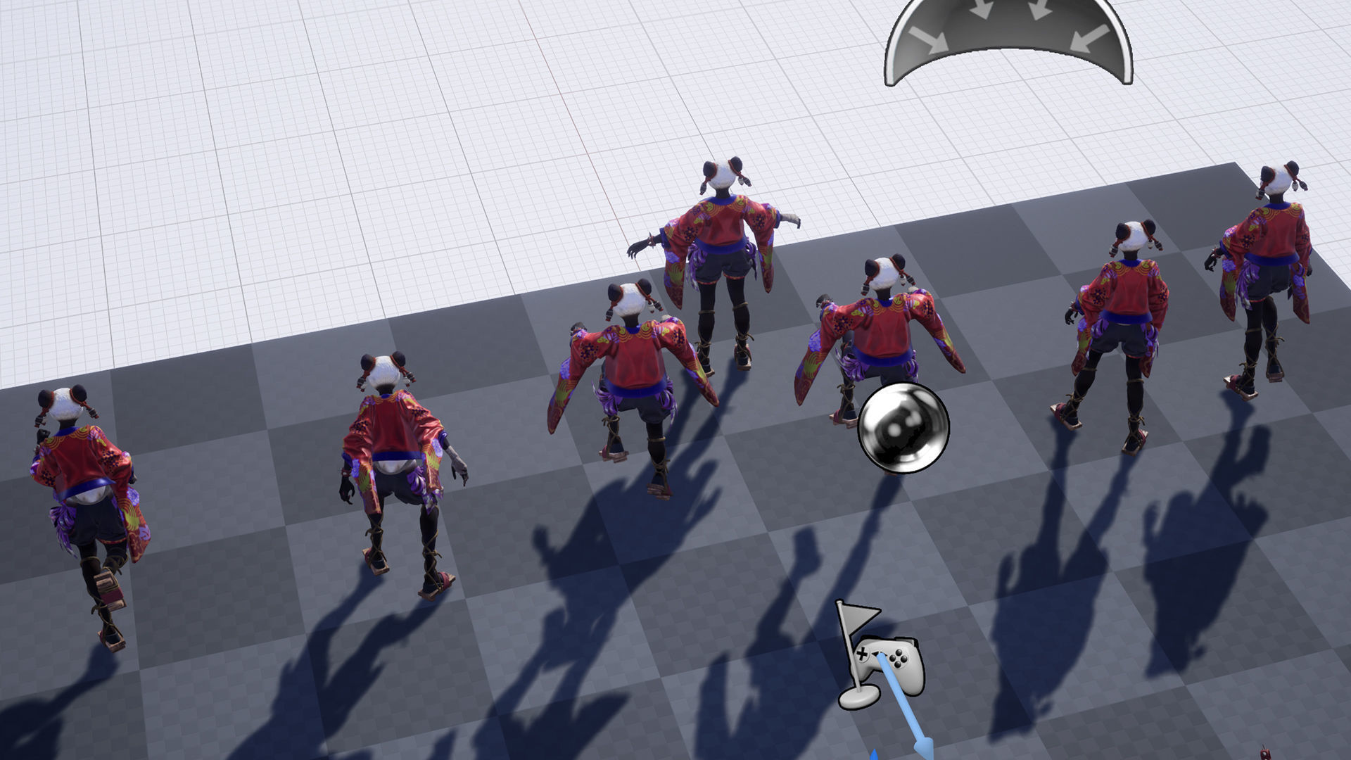 Panda girl Low-poly 3D model_16