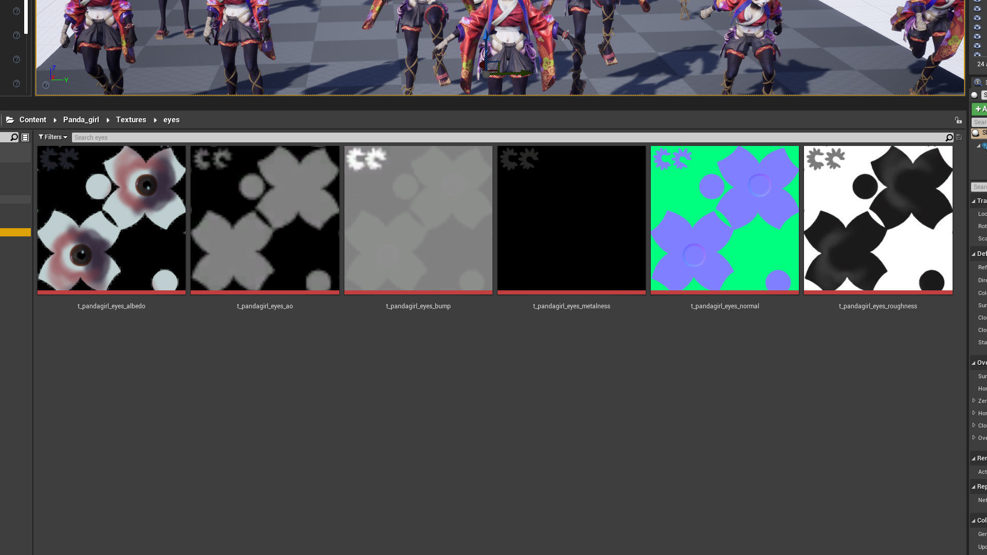 Panda girl Low-poly 3D model_24