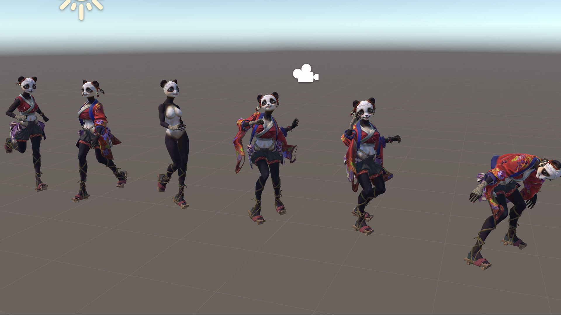 Panda girl Low-poly 3D model_31