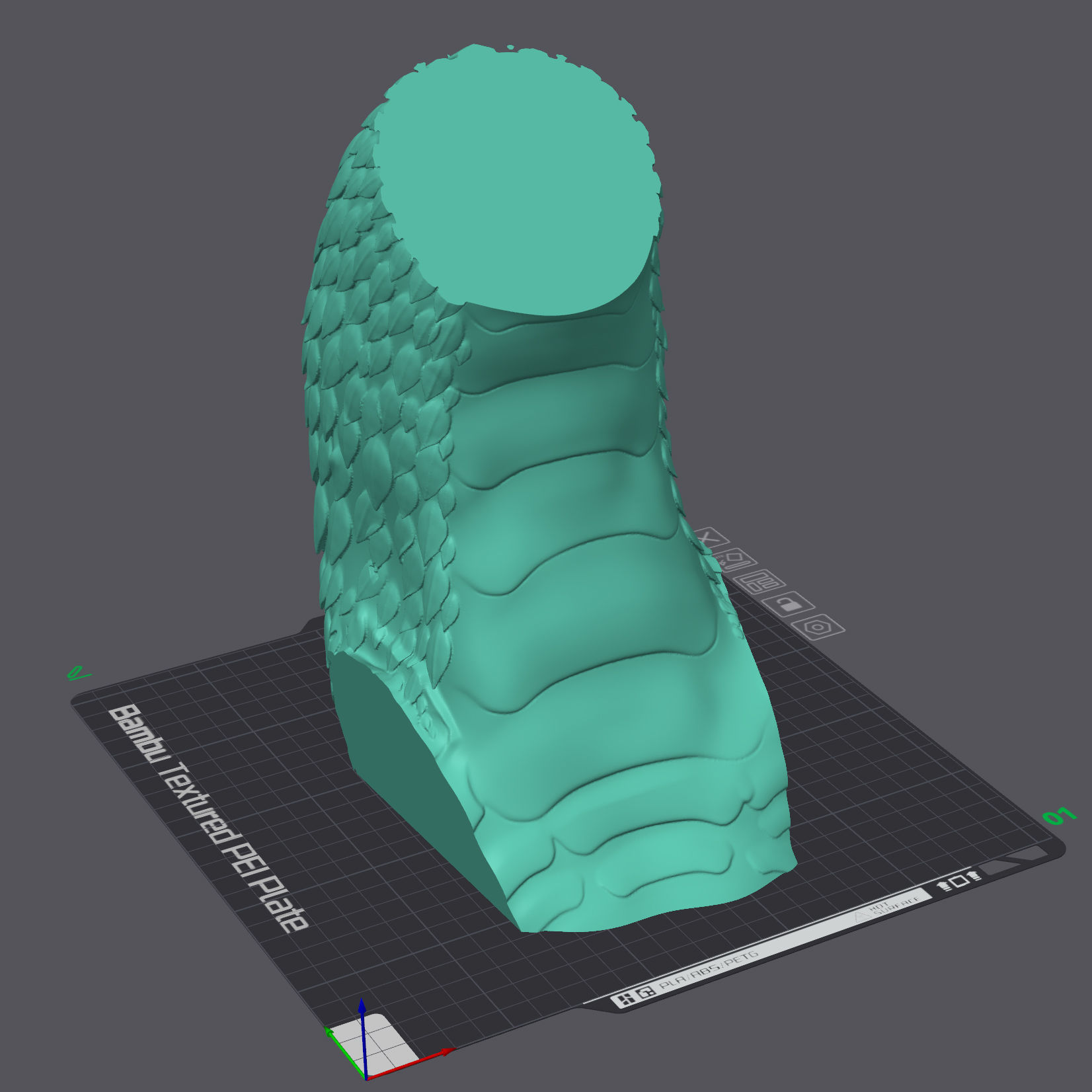 Harlequin Snake - Fantasy - with 3 Heads 3D print model_8