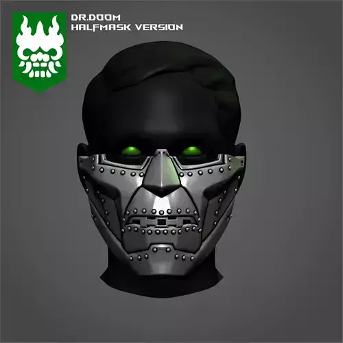 DR DOOM HELMET -HALF FACE STL 3D print model