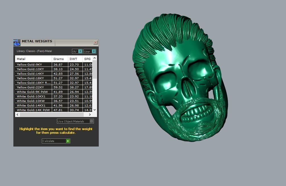 SKULL RING WITH HEAIR 3D print model_2