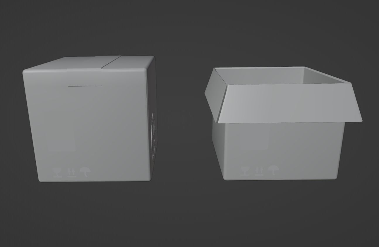 Low poly Box Low-poly 3D model_5