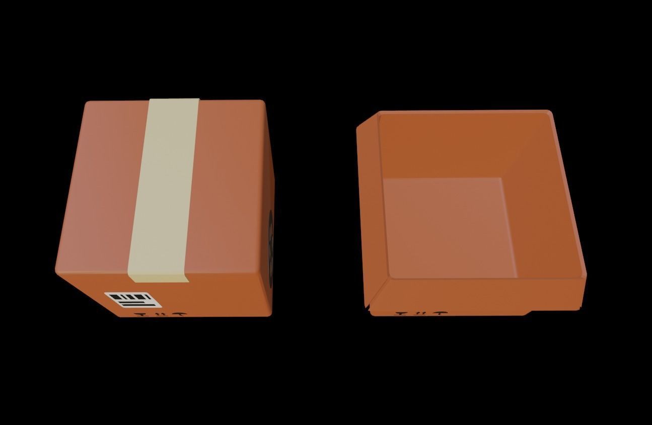 Low poly Box Low-poly 3D model_3