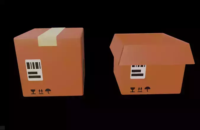 Low poly Box Low-poly 3D model