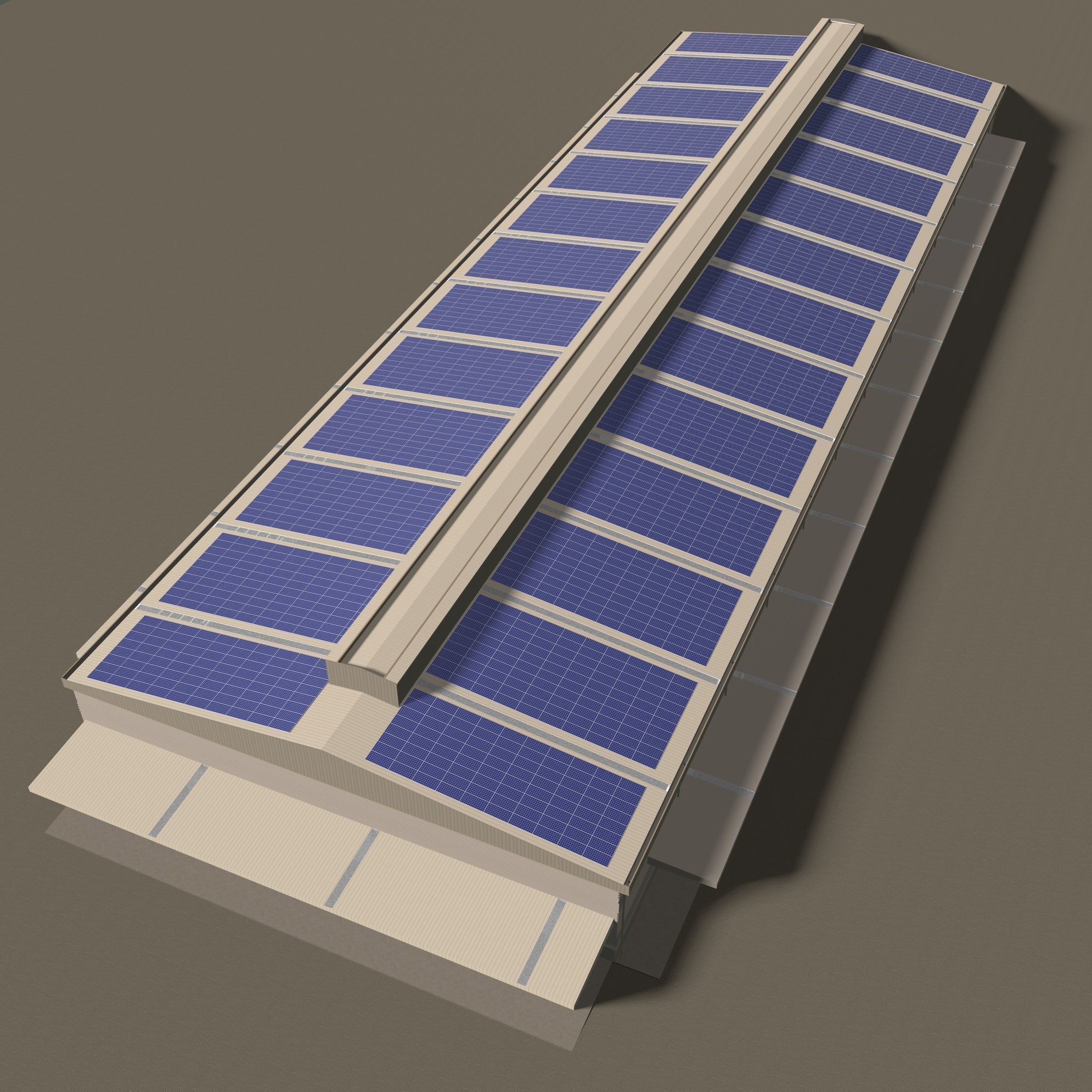 Solar roof on factory 24e01 3D model_4