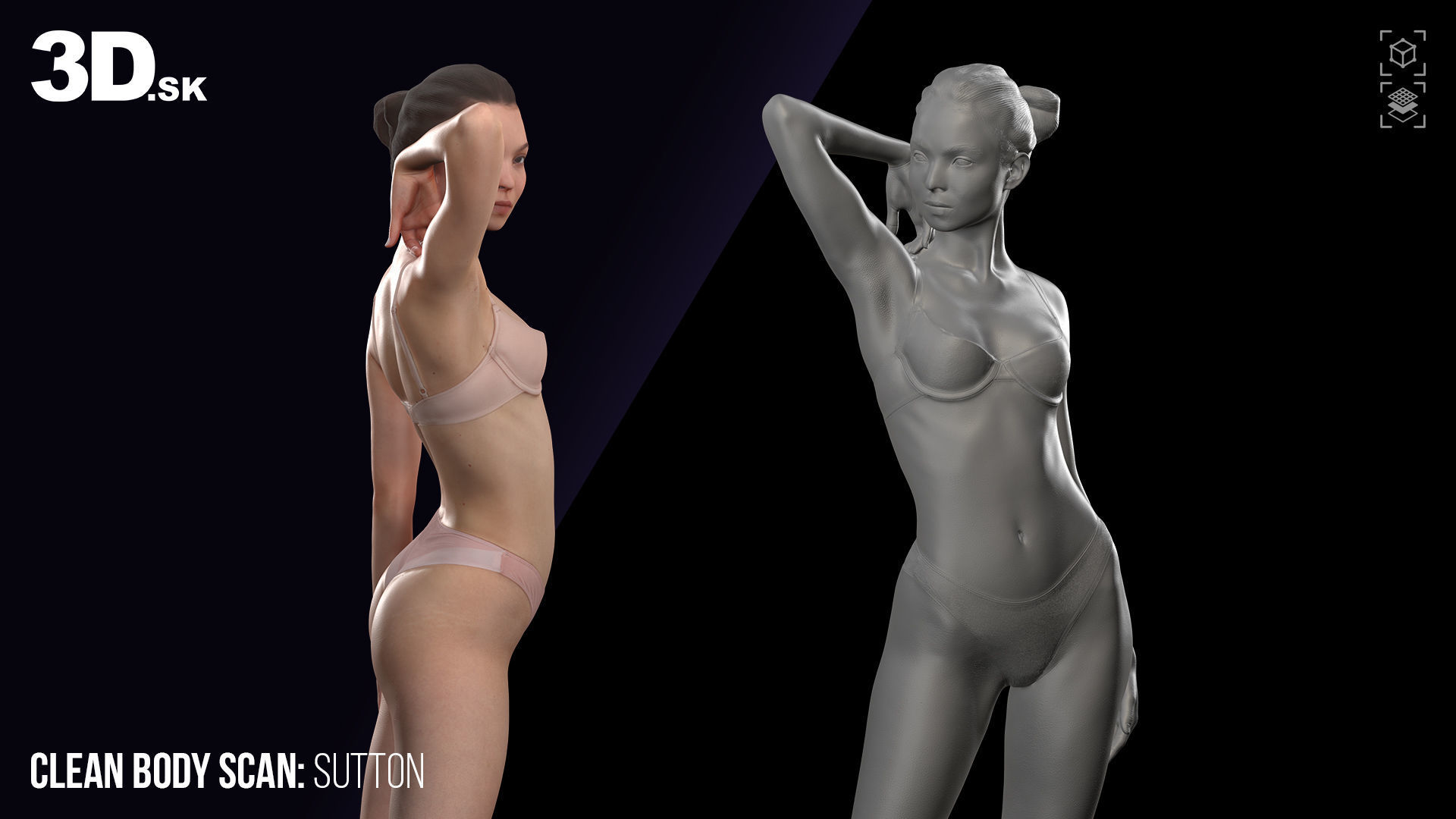 Cleaned 3D Body Scan Olivia Sparkle Underwear 3D model_2