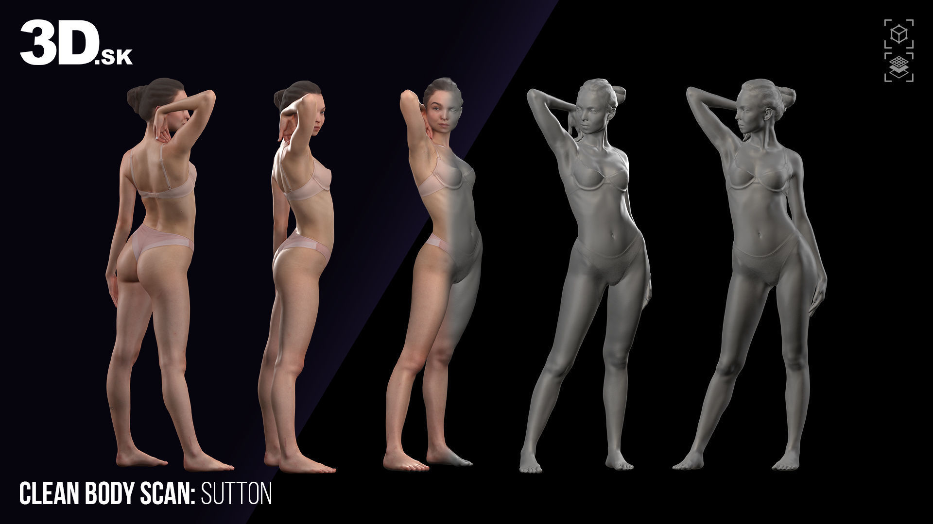 Cleaned 3D Body Scan Olivia Sparkle Underwear 3D model_1