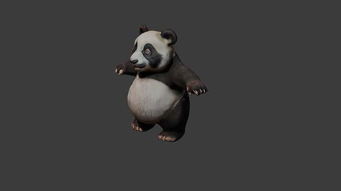 Panda 3d model free download Free low-poly 3D model