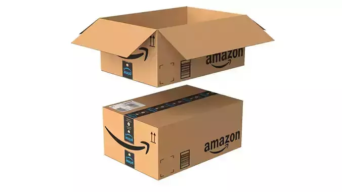 Amazon Box 2K PBR 01 Low-poly 3D model
