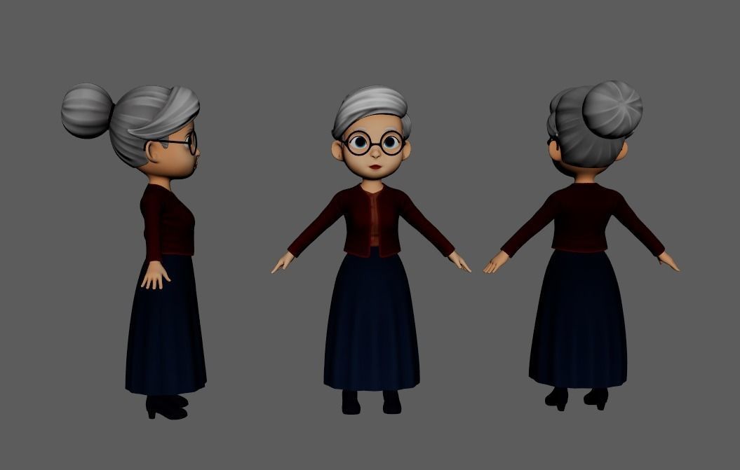 Grandma 3D model_2