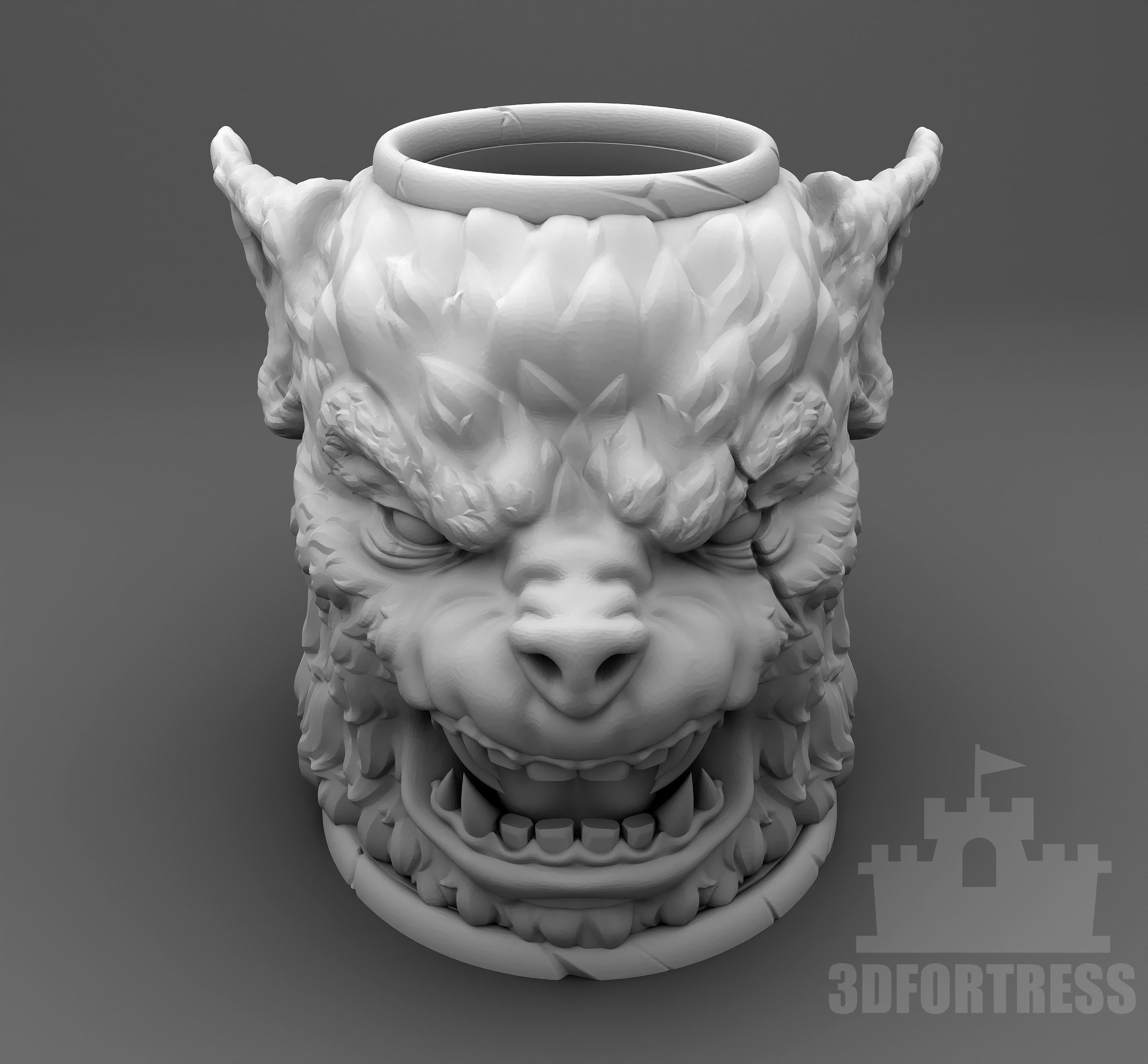 Werewolf 3D print model_3