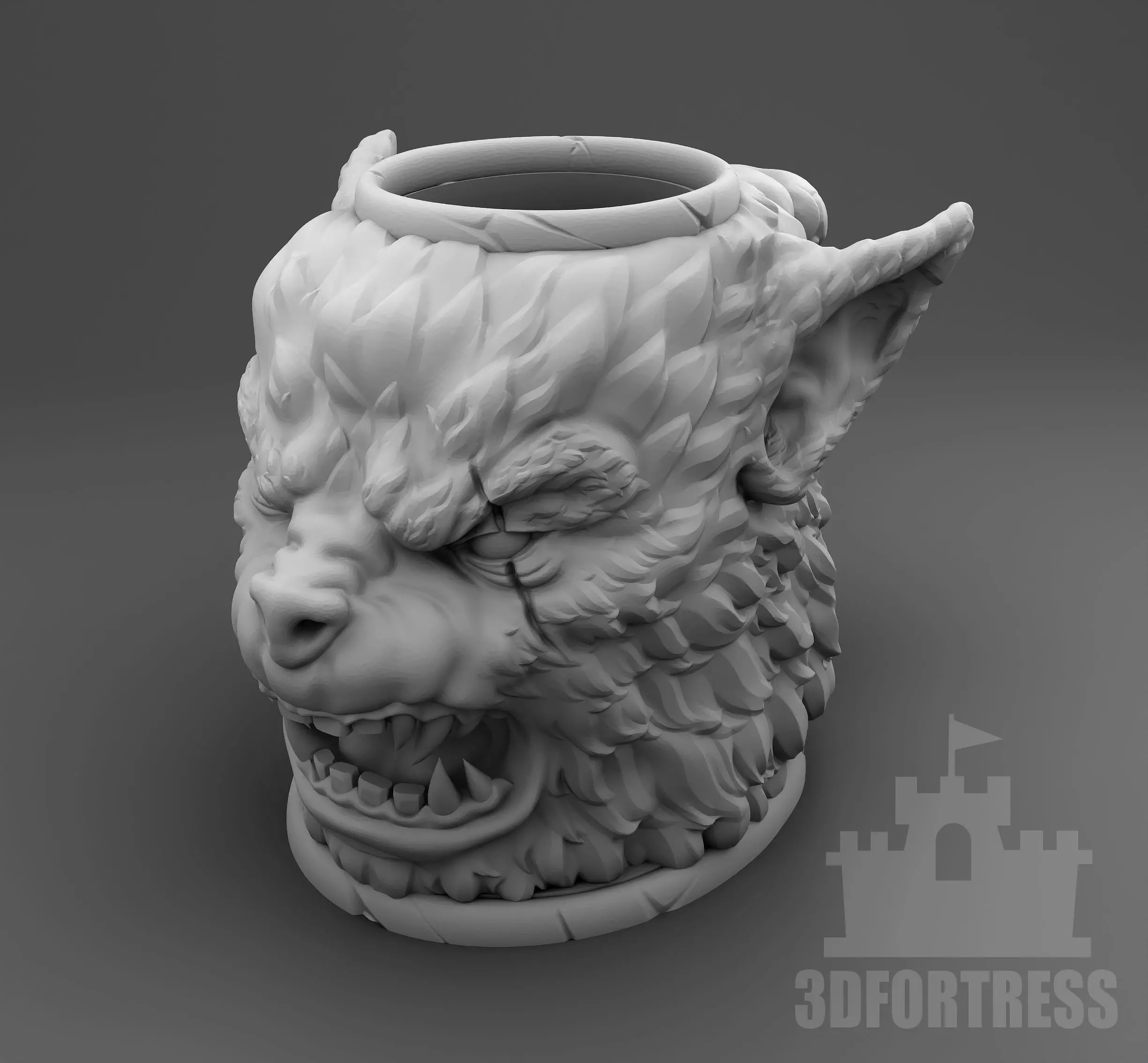Werewolf 3D print model_0