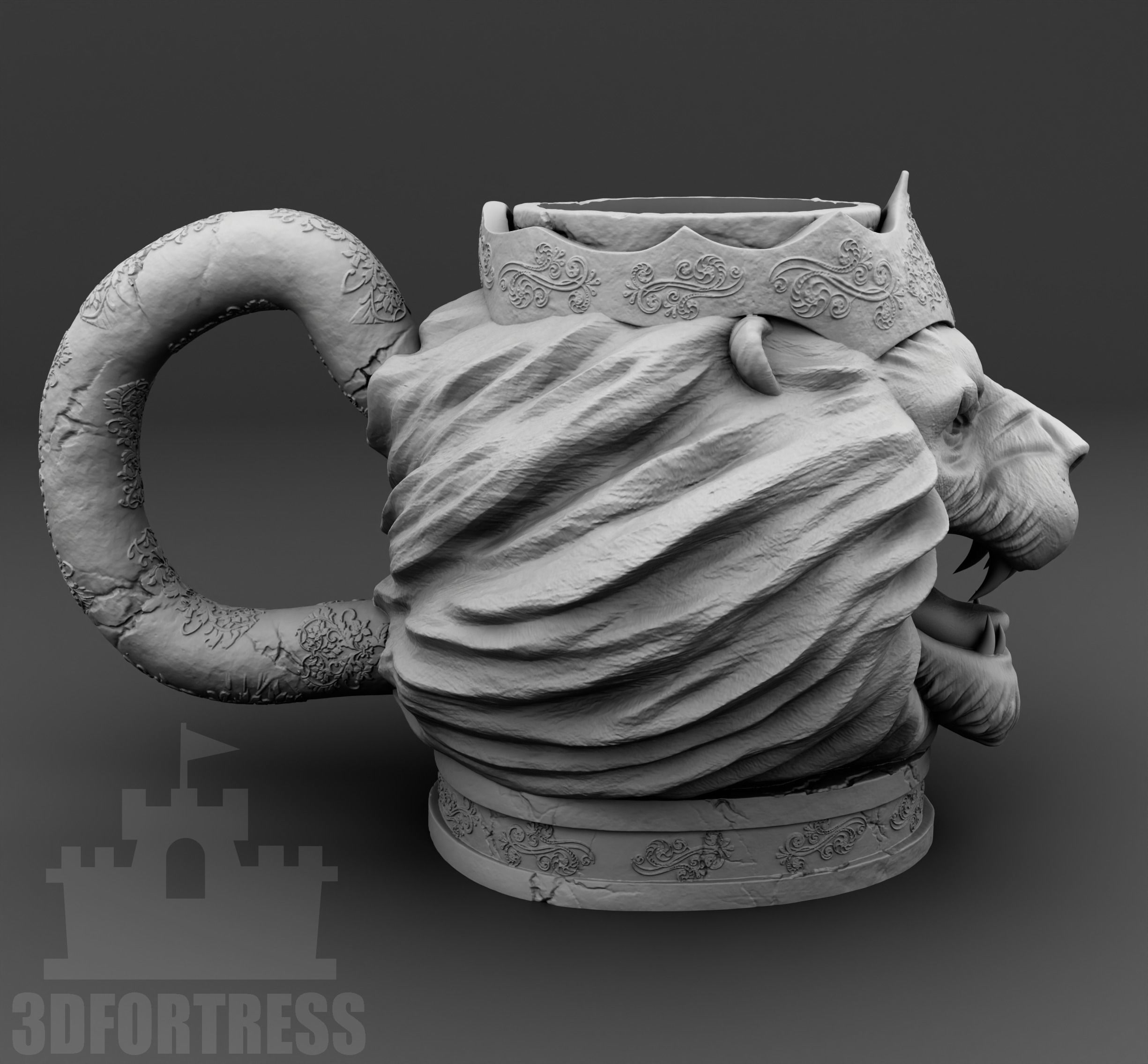 Lion- 3D print model_2