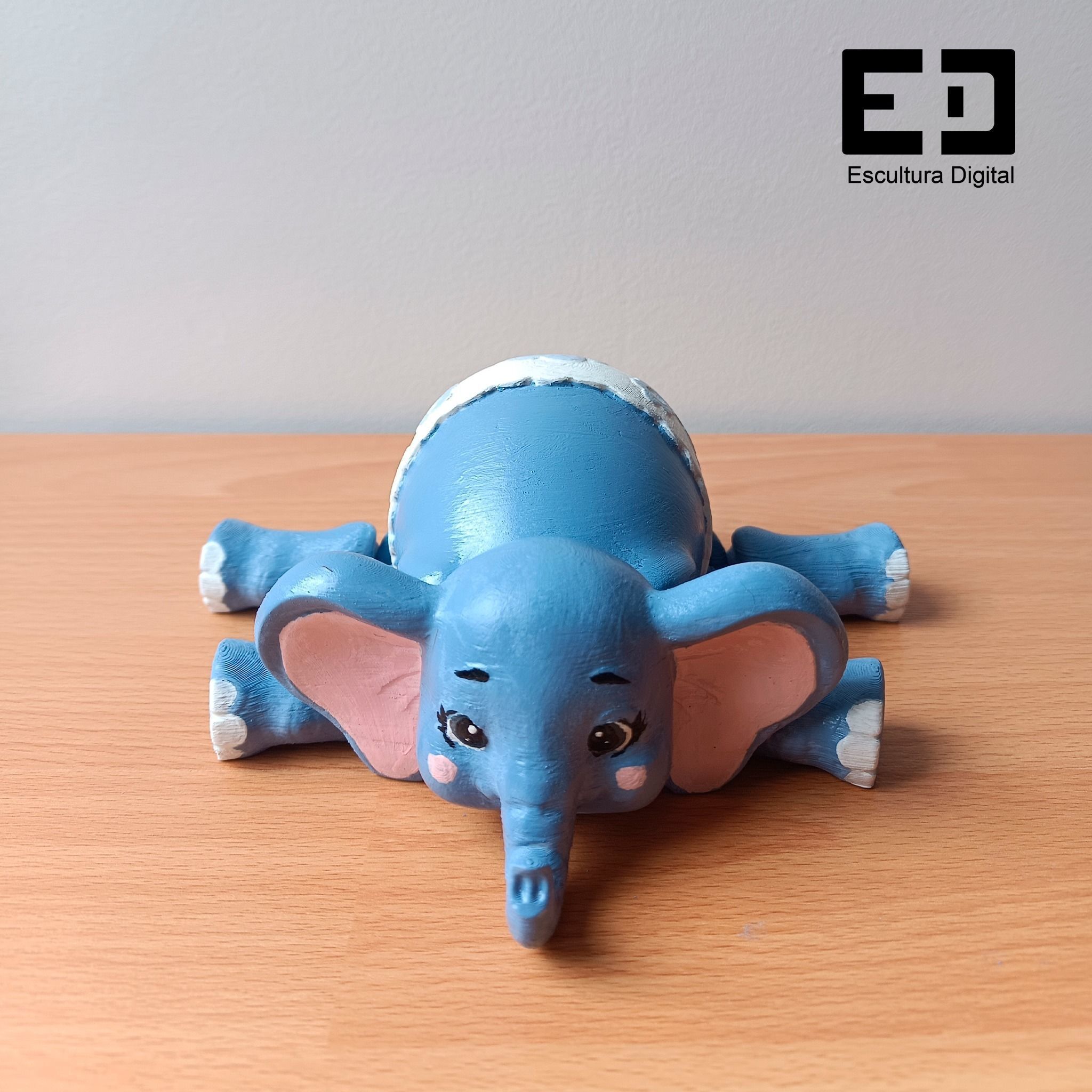 Baby elephant 3D print model_5