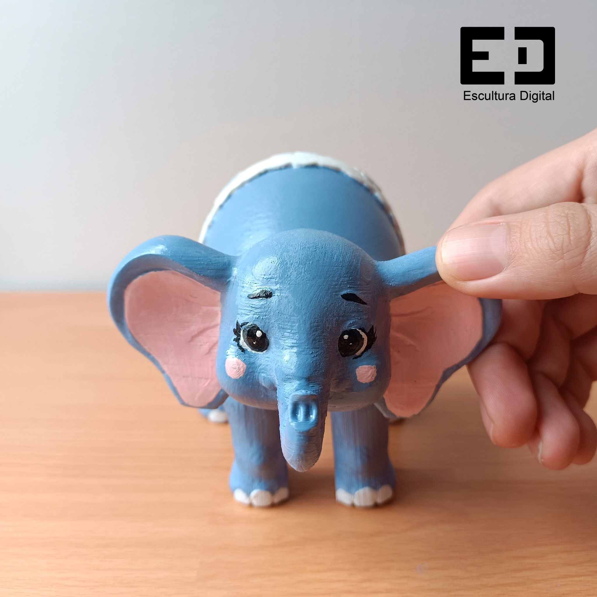 Baby elephant 3D print model_2