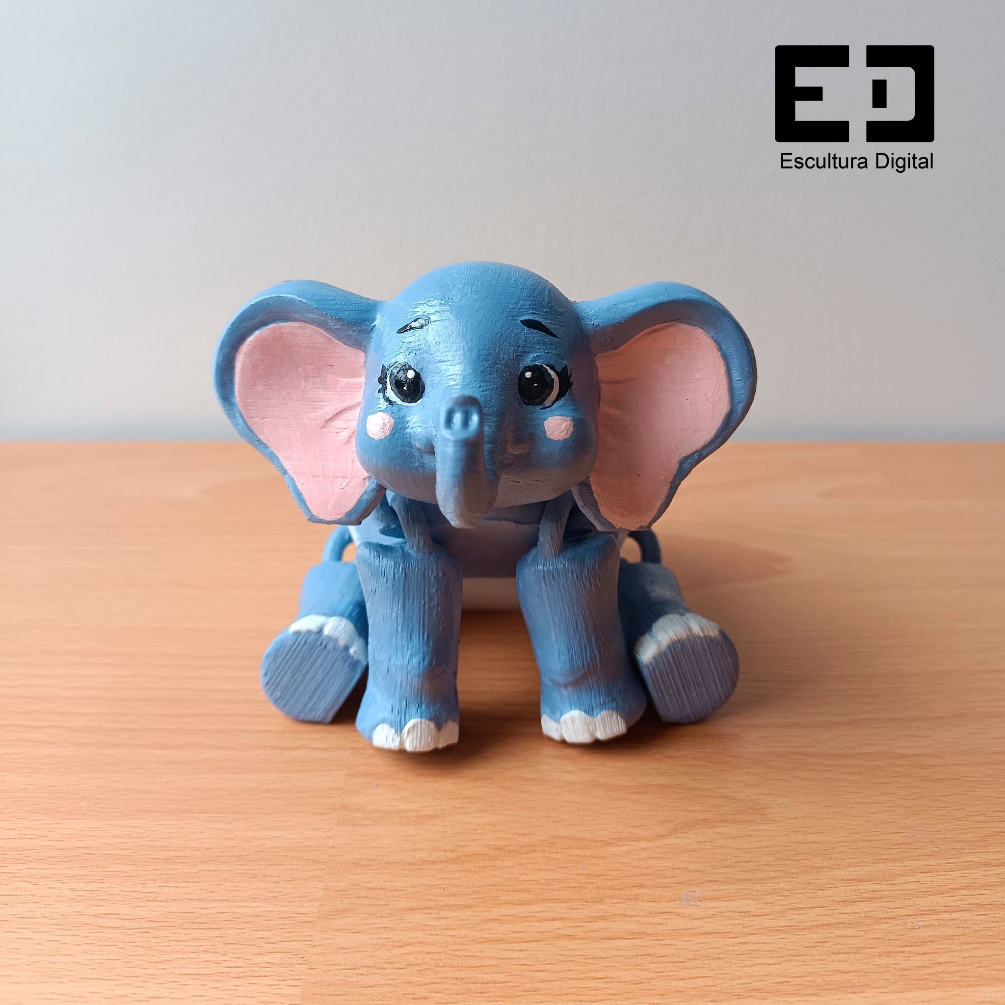 Baby elephant 3D print model_4